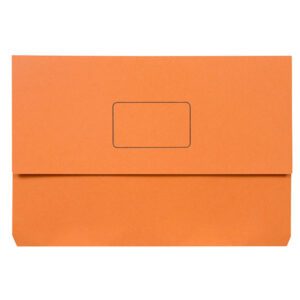 Marbig Slimpick Document Wallet Foolscap Orange Pack Of 50