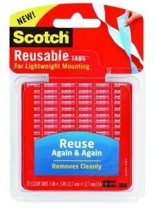 Scotch Reusable and Washable Mounting Sheet 12.7x12.7mm