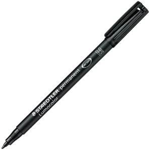 Staedtler 317-9 Medium Tip Black Lumocolor Permanent Universal Pens