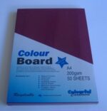 Colourboard Maroon A4 210x297mm 50/Pack