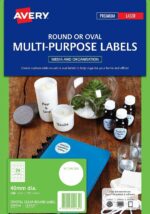 Avery Crystal Clear Round Multi Purpose Labels 240/Pack 959164