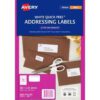Avery 65up White Quick Peel Address Labels Pkt25 Avery 65up White Quick Peel Address Labels Pkt25