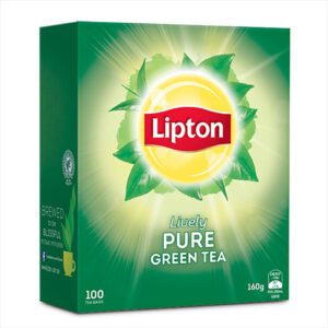 Lipton Lively Pure Green Tea Bags PK100 String & Tag