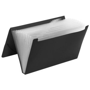 Marbig Expanding 12 Pocket File Black