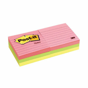 Post-it 660-3AN Post-it Lined Notes 98X149mm Neon Assorted