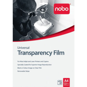 Nobo UF0025 Universal OHP Inkjet Laser Film Pack 25