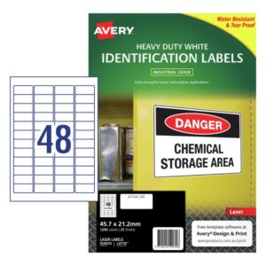 Avery L4778 Heavy Duty Labels 48  UP 1200 Pack