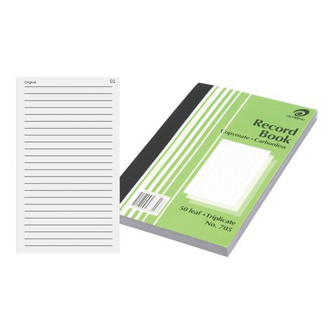 Olympic Record Book Carbonless Triplicate # 705