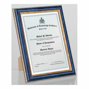 Carven Document & Picture Frame Blue & Gold A4