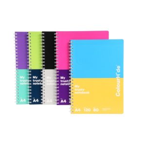 Marbig Colourhide A4 Notebook 120 Pages Assorted 10 Pack