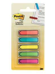 3M 684-ARR2 Post-it Arrow Flags 12mmX44mm 5 Colours