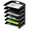 Marbig Desktop Organiser 6 Tier Curved Black