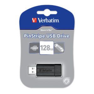 Verbatim 49071 Store And Go Pinstripe USB 128GB Black