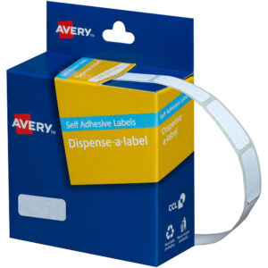 Avery Dispenser Labels White Rectangle 10 x 24 mm 1200/Pack