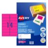 Avery Signalling Labels Fluro Pink 25 Sheets 14 Per Page Avery Signalling Labels Fluro Pink 25 Sheets 14 Per Page