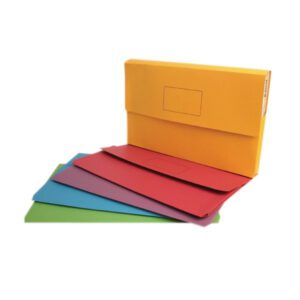 MARBIG SLIMPICK FOOLSCAP DOCUMENT WALLET BRIGHTS ASSORTED PK10