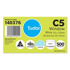 Tudor C5 Window Moistseal White Secretive 162x229mm Box 500 140376
