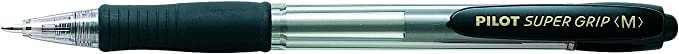 Pilot Retractable Supergrip Ballpoint Pen BPGP10R Medium Black
