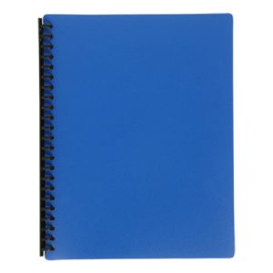 Marbig A4 20 Pocket Display Book with Coloured Cover Blue