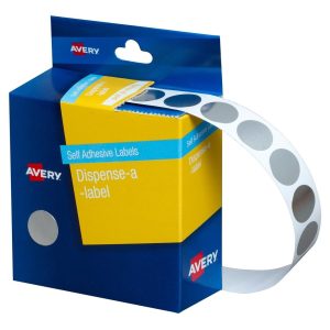 Avery Dispenser Labels Silver Circle 14 mm 500/Pack