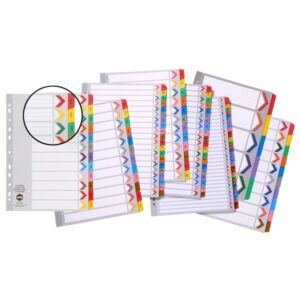 Marbig A4 Financial Year Dividers Reinforced Coloured Tab 35039