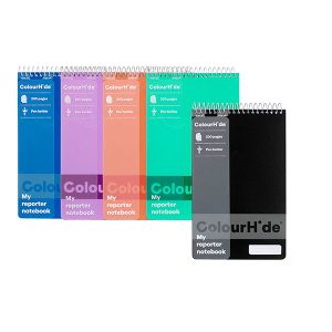 Colourhide Notebook A5 Reporter 200 Page Assorted Pack 5