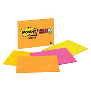 3M 6845-SSPL Post-it Lined Notes 203X152mm 4/PACK