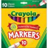Crayola Broad Line Coloured Markers 10 Pack
