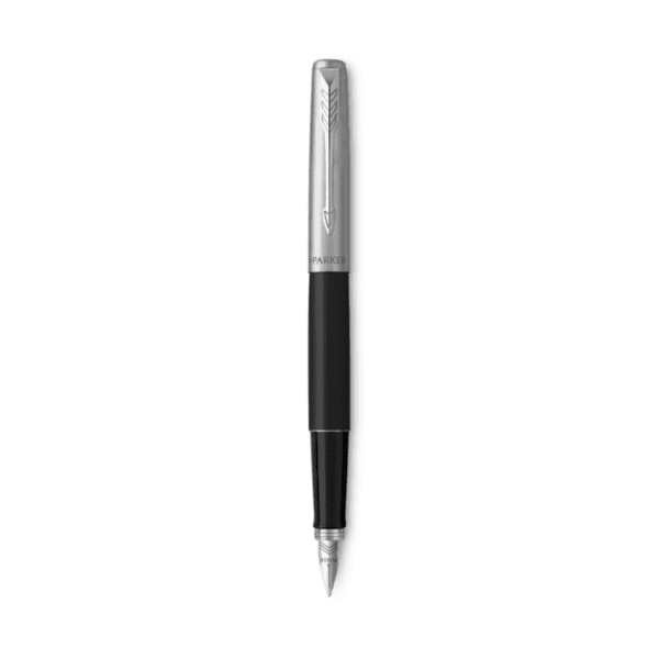 Parker Jotter Bond Street Black Chrome Trim Fountain Pen