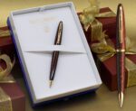Waterman Carène Ballpoint Pen Marine Amber with Gold Trim