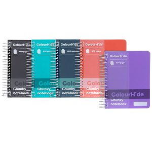 Colourhide Chunky Notebook 140 x 110mm 400 Page Assorted