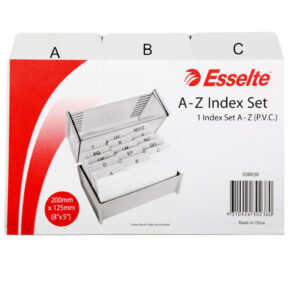 Esselte Index File Card PVC A-Z 203x127 (8x5) Grey