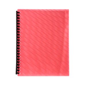 Marbig Refillable Display Books Shimmer 20 Pockets A4 Pink