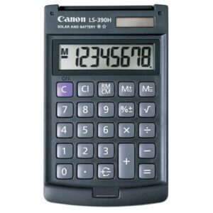 Canon Pocket Calculator Ls-390h 8 Digit Black