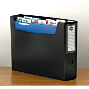 Marbig Portable Organiser File with Files and Tabs A4 Black