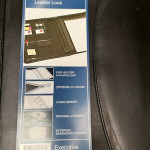 Rexel R90073 Executive Zippred Leather Compendium