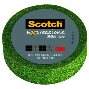 Scotch Expressions Glitter Tape 15mm x 5m Green