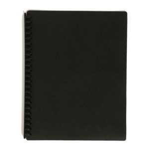 Marbig A4 20 Pocket Display Book with Coloured Cover Black