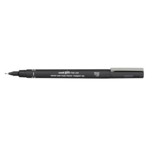 Uni Pin Fineliner Pen Black 0.2mm 12 Pack