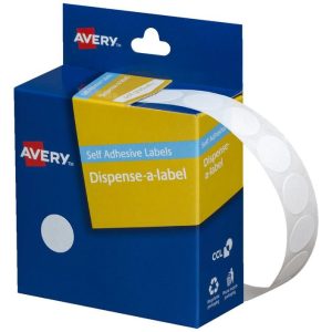 Avery White Dispenser Labels Rectangle 24x38mm