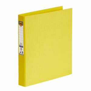 Marbig 2D Ring Binder A4 25mm Lemon Box of 6