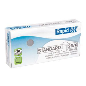 Rapid Staples 26/6mm BX5000