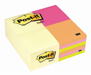 Post-it 654-CYP-24VA Original Notes Value Pack 76x76mm Yellow &  Ultra Pk24