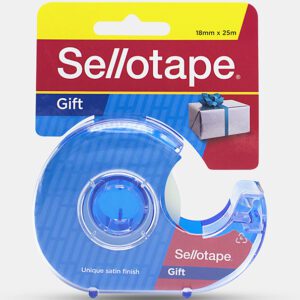 Sellotape Gift Tape With Dispenser 18mm x 25m Pack 8