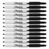 Sharpie Retractable Permanent Marker Fine Point Black Box of 12