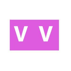 Avery Colour Coding Label "  V " 180 Labels 43322