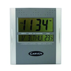 Carven Digital Clock Silver