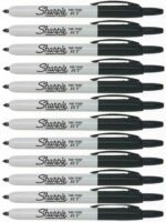 Sharpie Retractable Permanent Marker Fine Point Black Box of 12