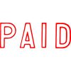Xstamper 1005 PAID Stamp Red
