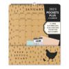 Orange Circle 2023 Pocket Plus Wall Calendar Kraft Farmhouse